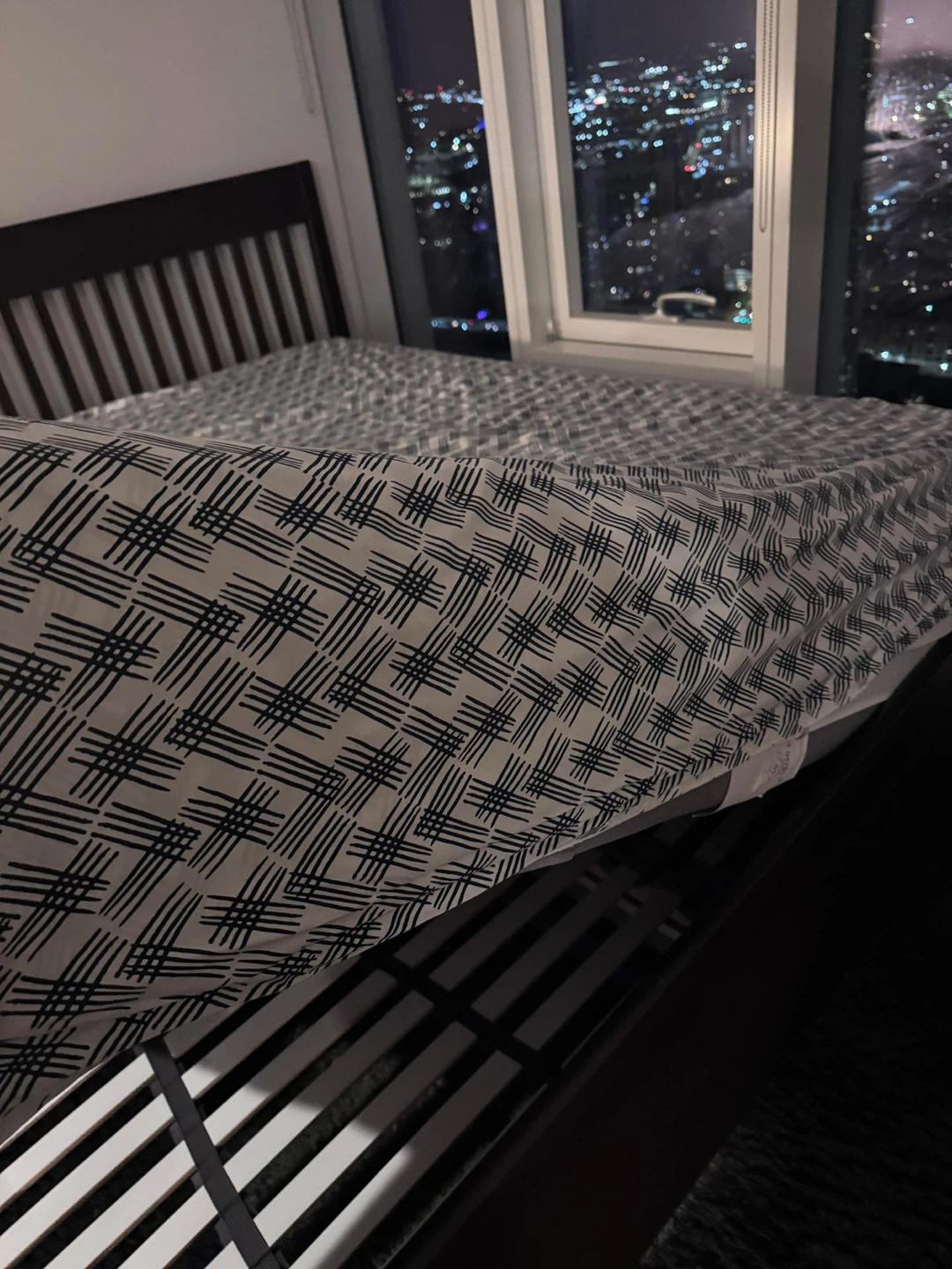King Bed Frame (IKEA) with LÖNSET; Hybrid Mattress - Firm - photo 4