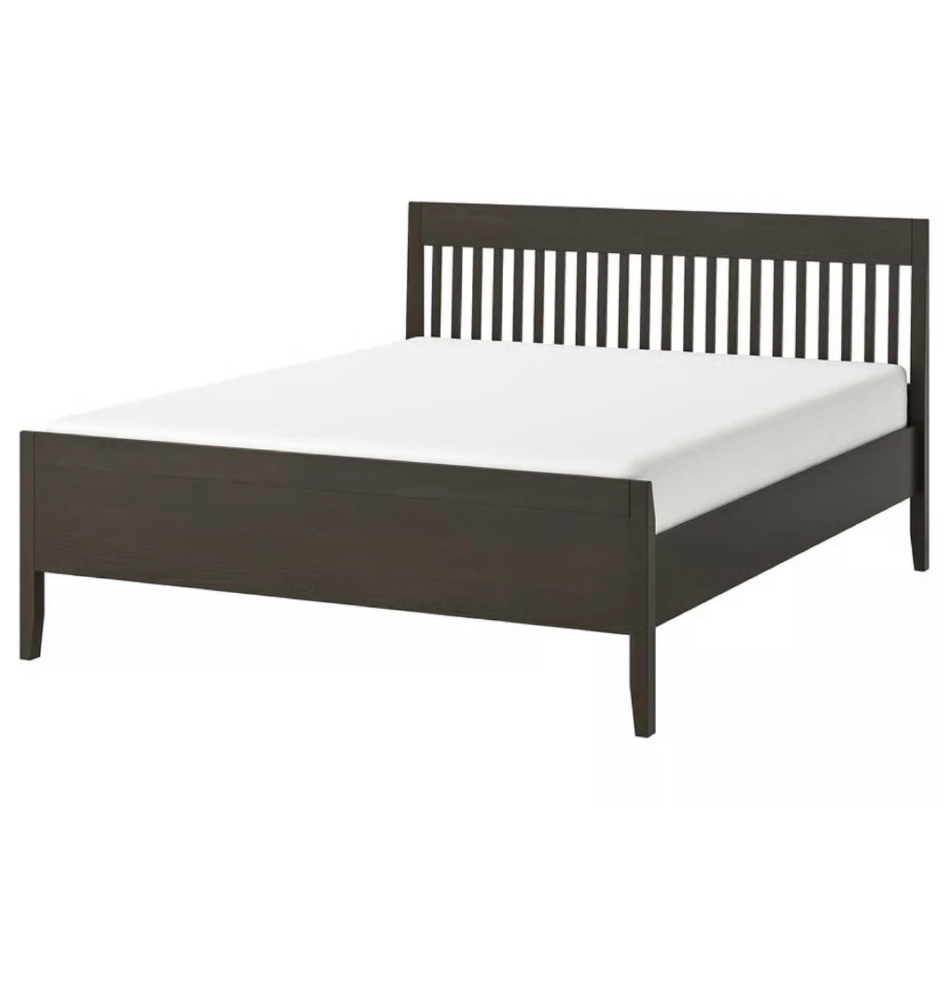 King Bed Frame (IKEA) with LÖNSET; Hybrid Mattress - Firm