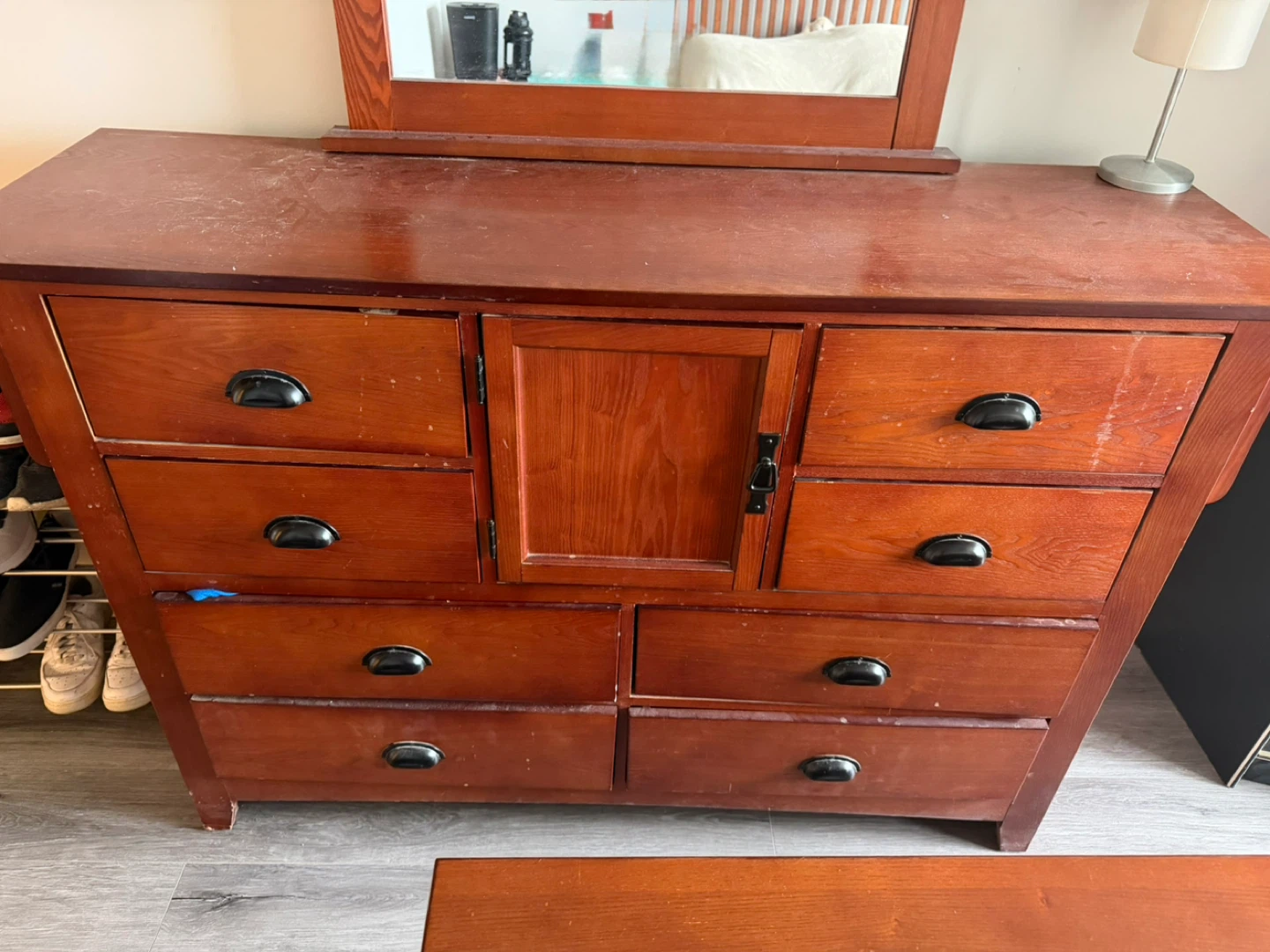 Wooden Dresser with Mirror - photo 3