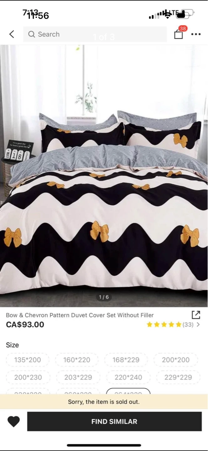 Bow & Chevron Pattern Duvet Cover Set ⚽️