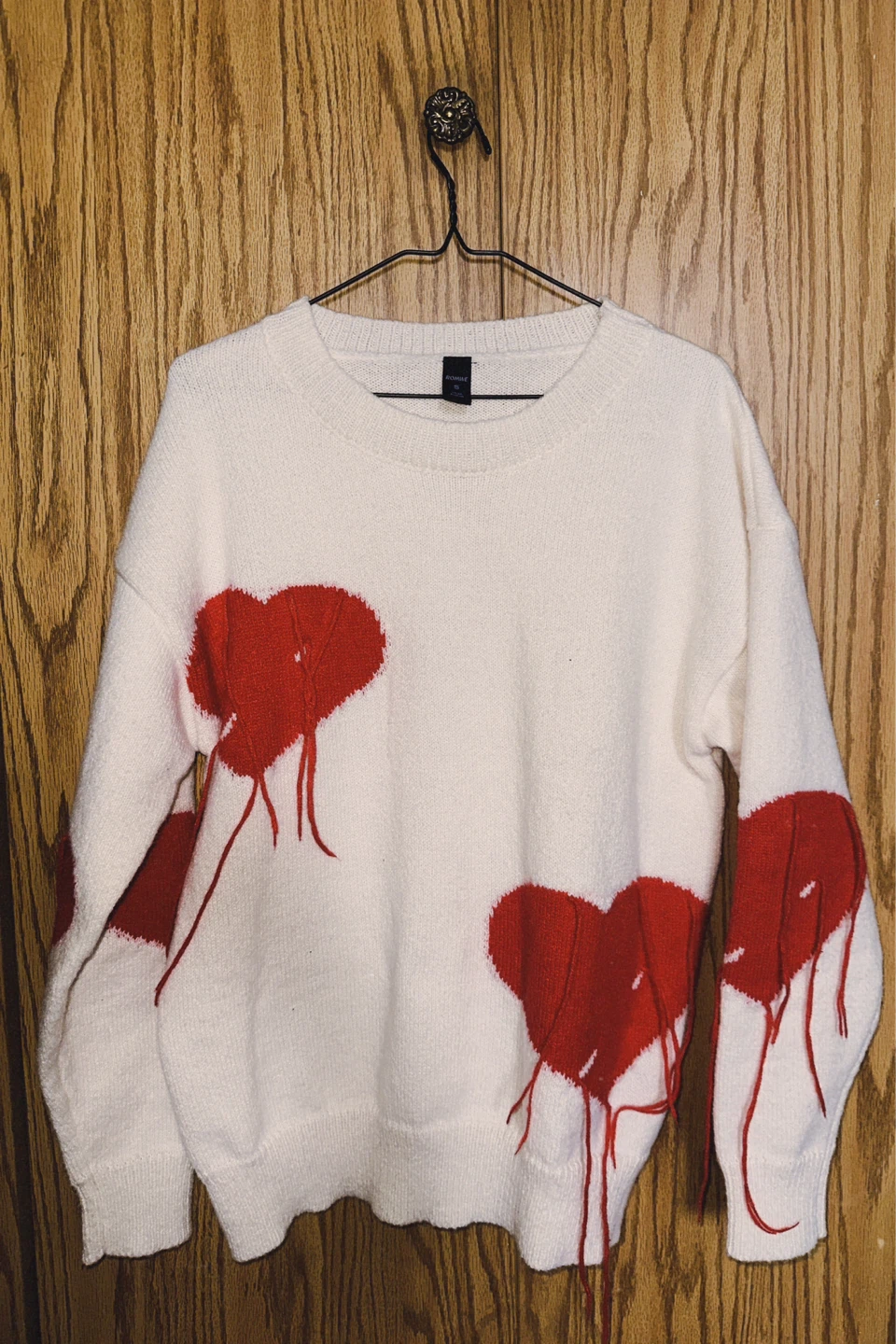 White Bleeding Heart Sweater