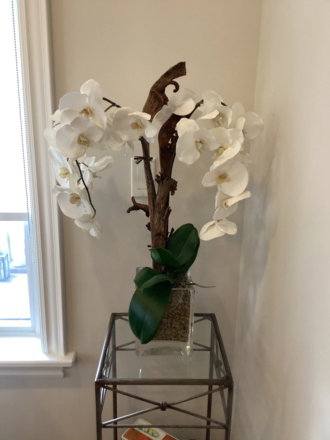 Artificial Potted Orchid White