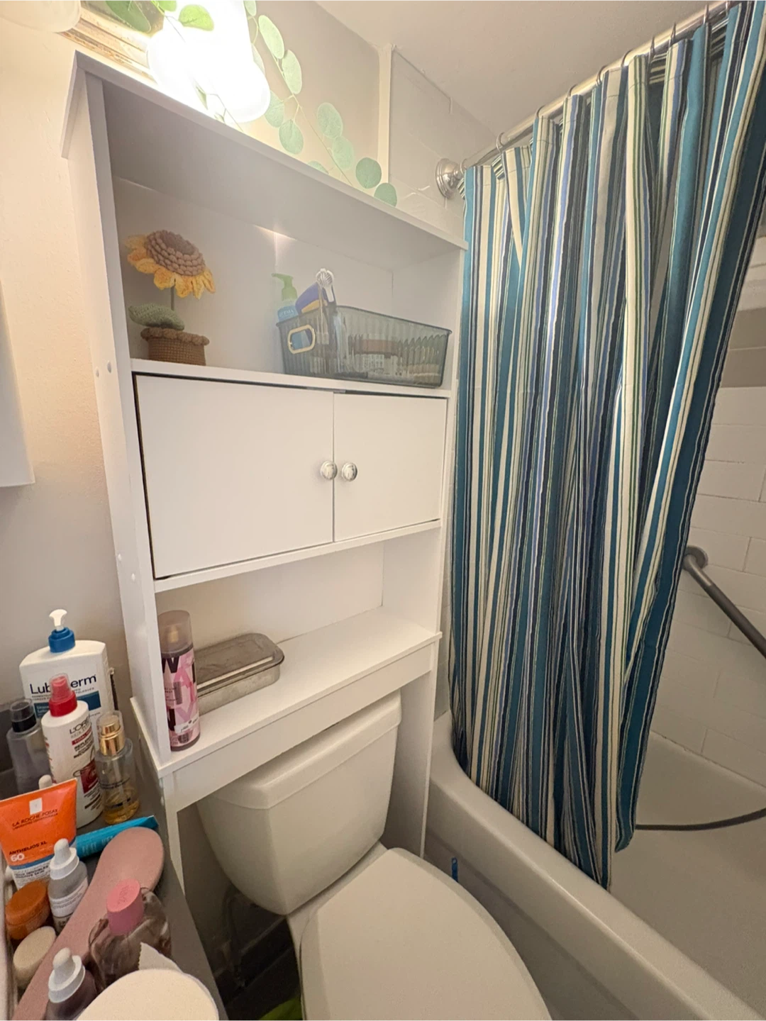 White Bathroom Storage Shelf - photo 2
