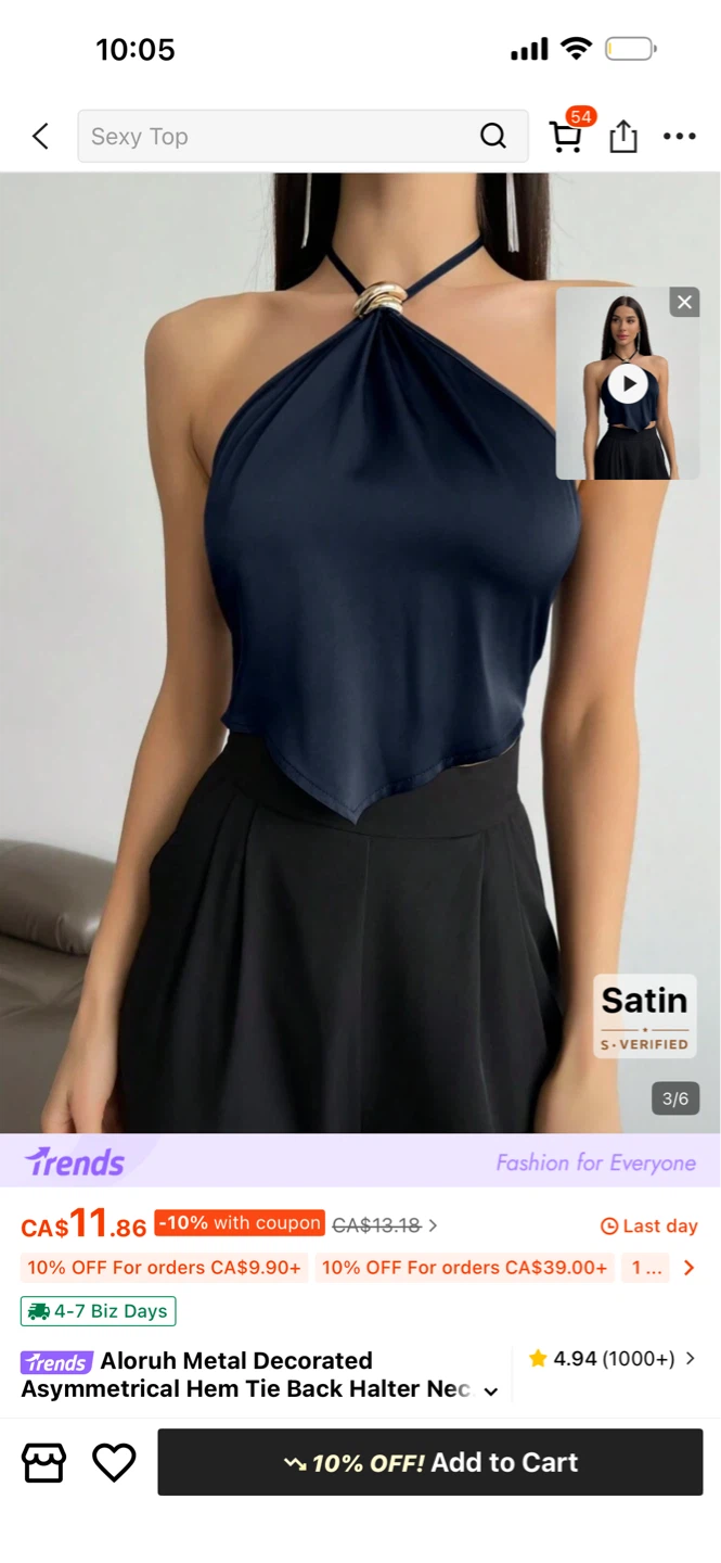Dark blue summer top M  shein - photo 2