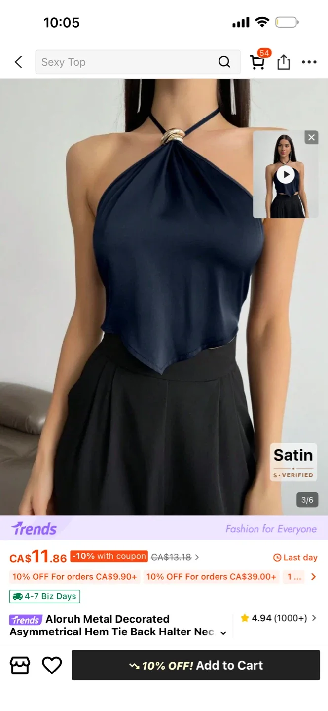 Dark blue summer top M  shein - photo 2