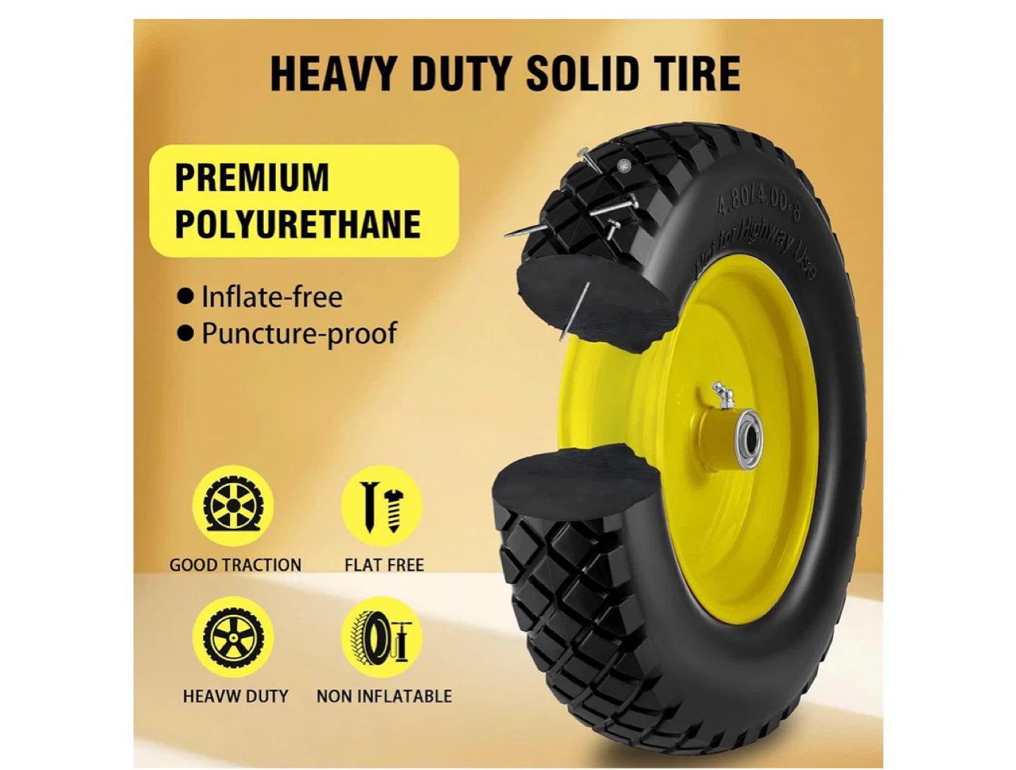 Heavy Duty Solid Tire 16" 4.80/4.00-8 - photo 3