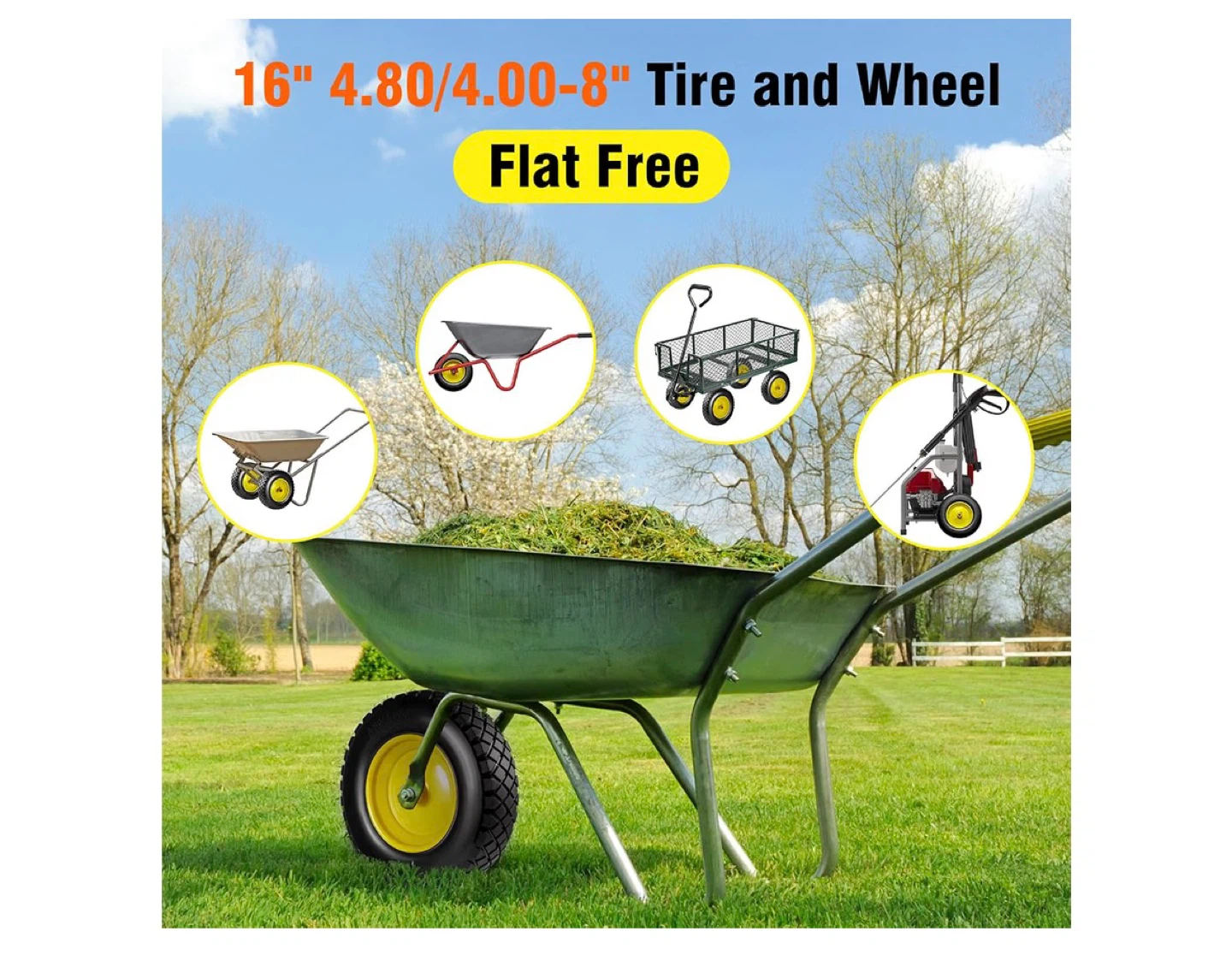 Heavy Duty Solid Tire 16" 4.80/4.00-8 - photo 5