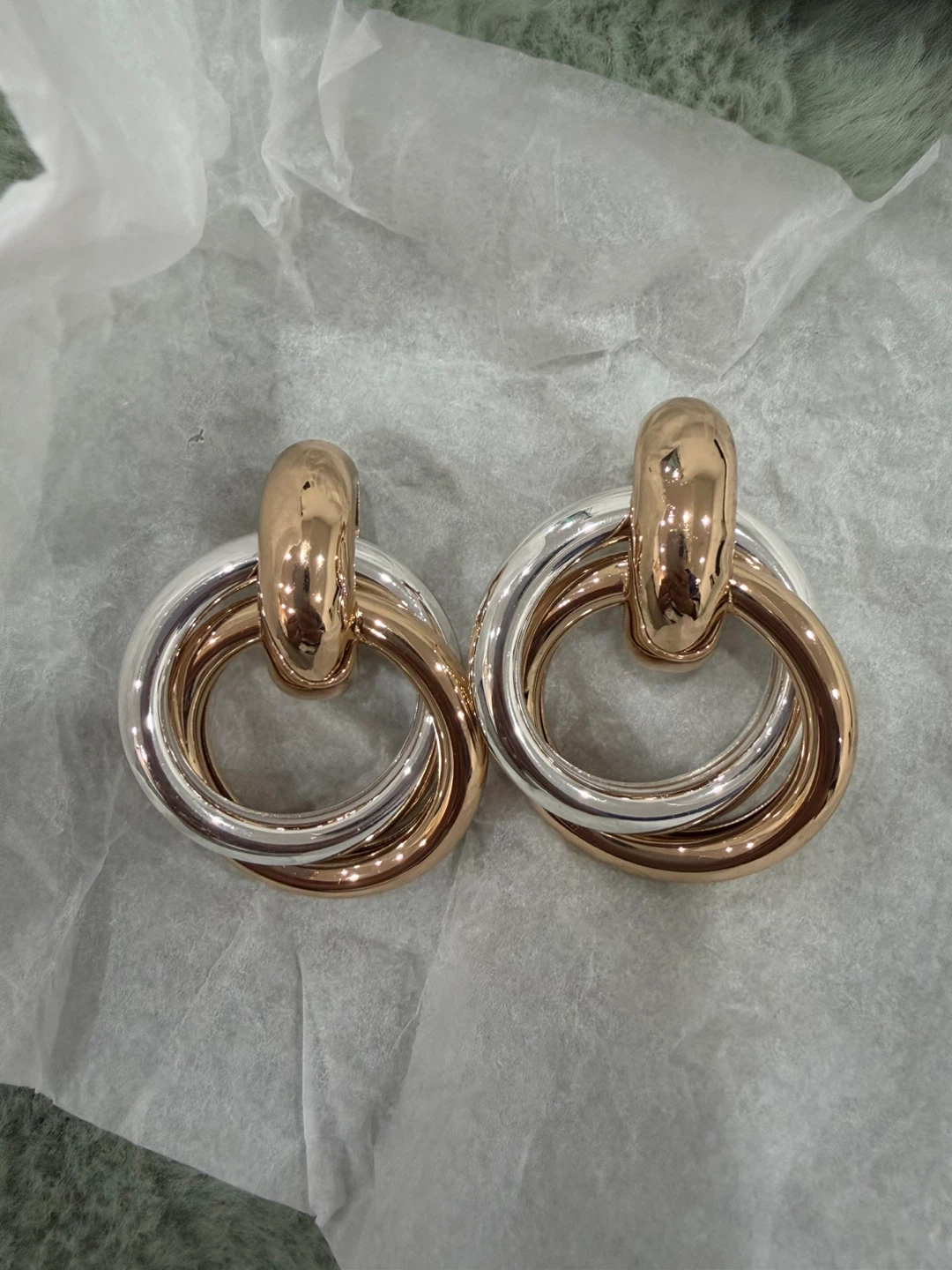 Twice as bold Statement Link Earrings
