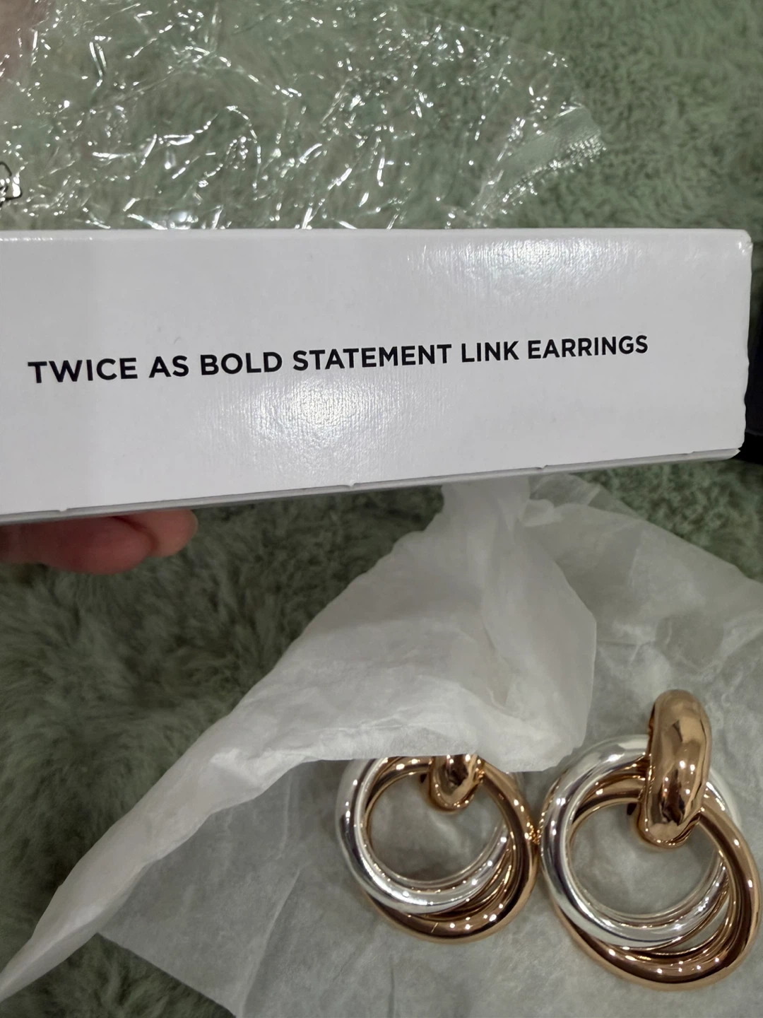 Twice as bold Statement Link Earrings - photo 3