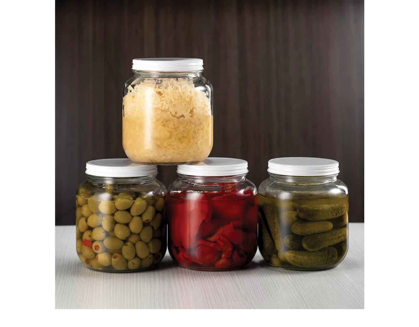 Paksh Fine Glassware 4 Pack Half Gallon Jars - photo 4