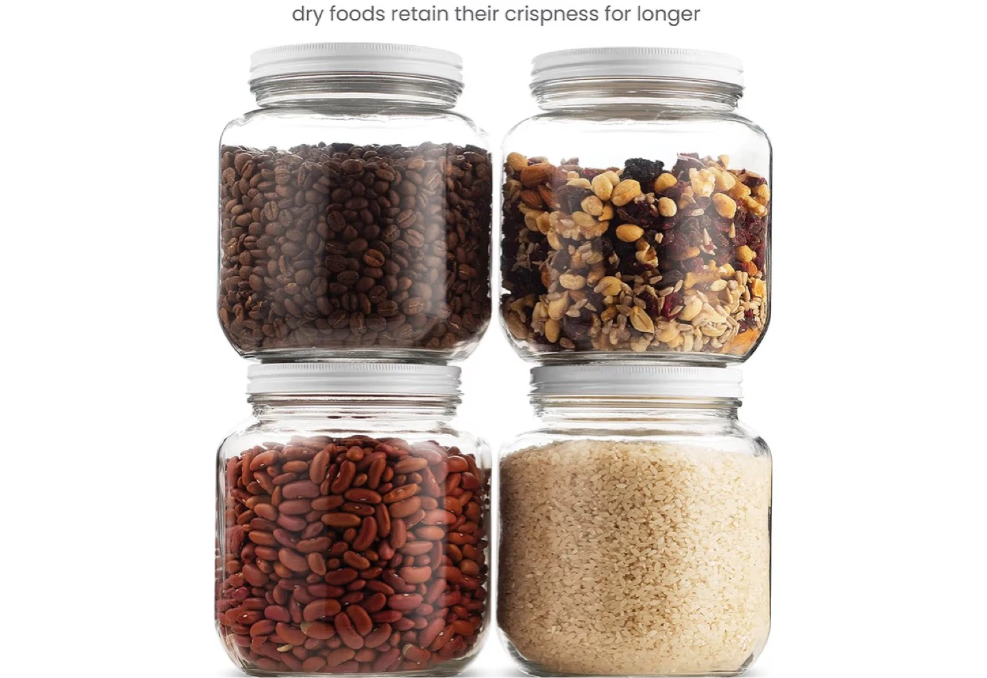 Paksh Fine Glassware 4 Pack Half Gallon Jars - photo 5