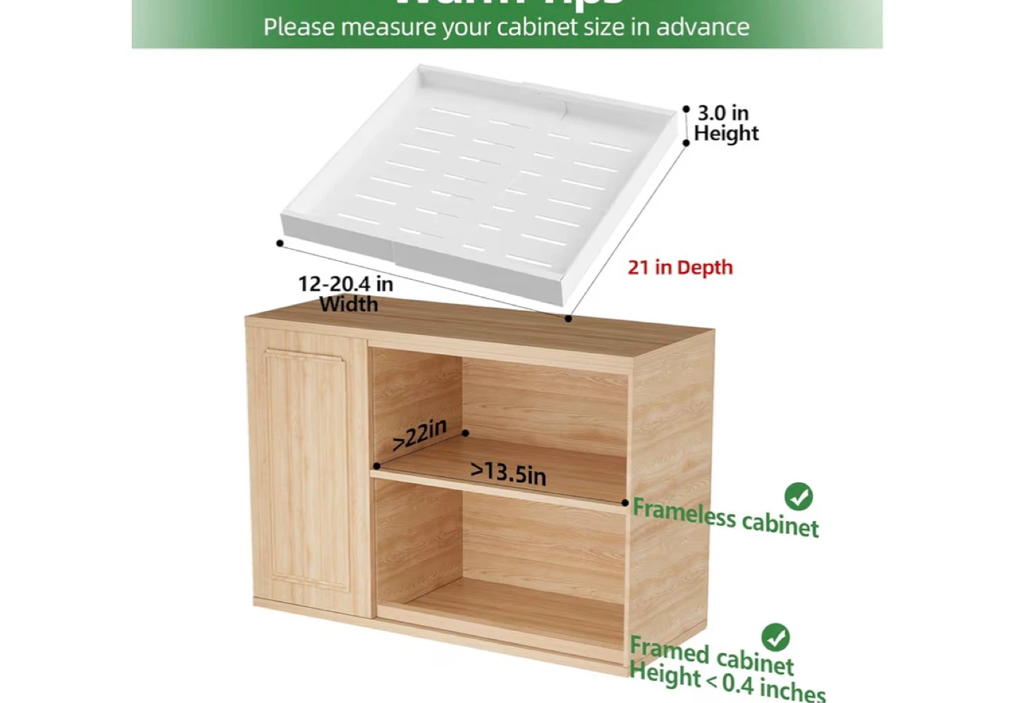 Expandable Cabinet Organizer Pull-Out Drawer 2 Pack - photo 2