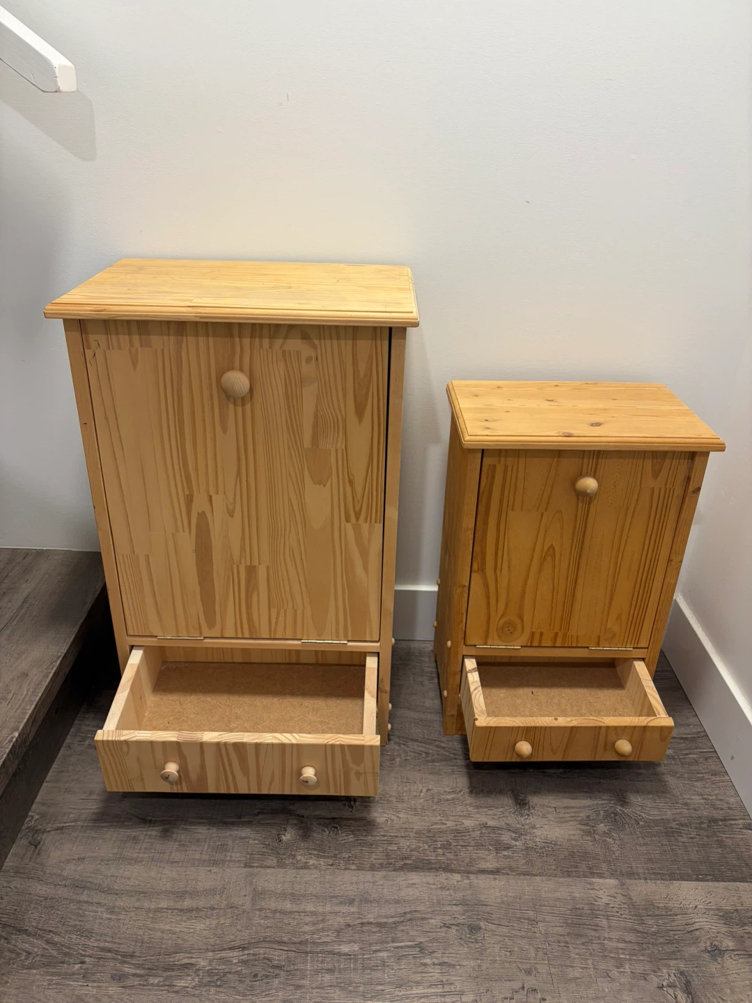 pair of wooden storage cabinet for $60 - photo 2