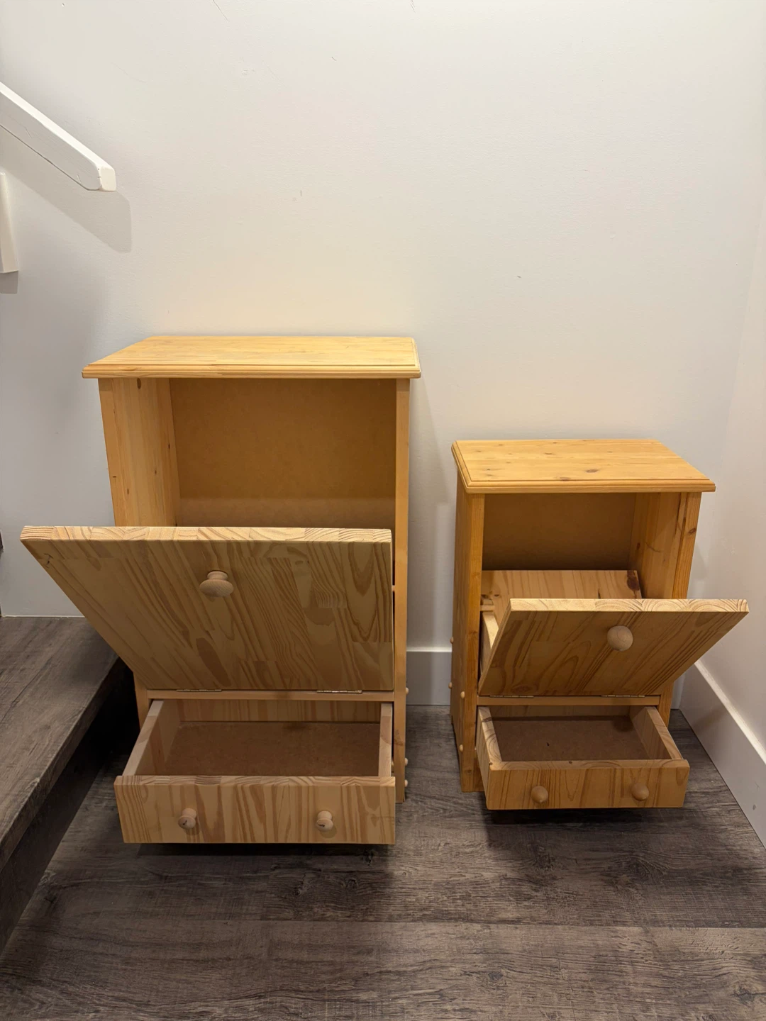 pair of wooden storage cabinet for $60 - photo 3