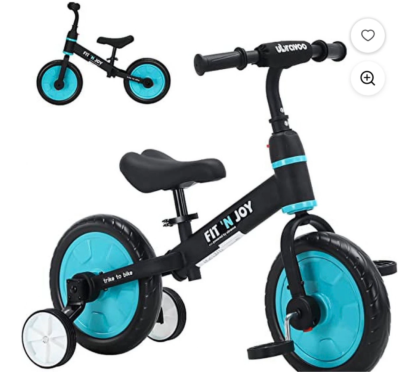 Fit 'N Joy 2-in-1 Balance Bike for Kids