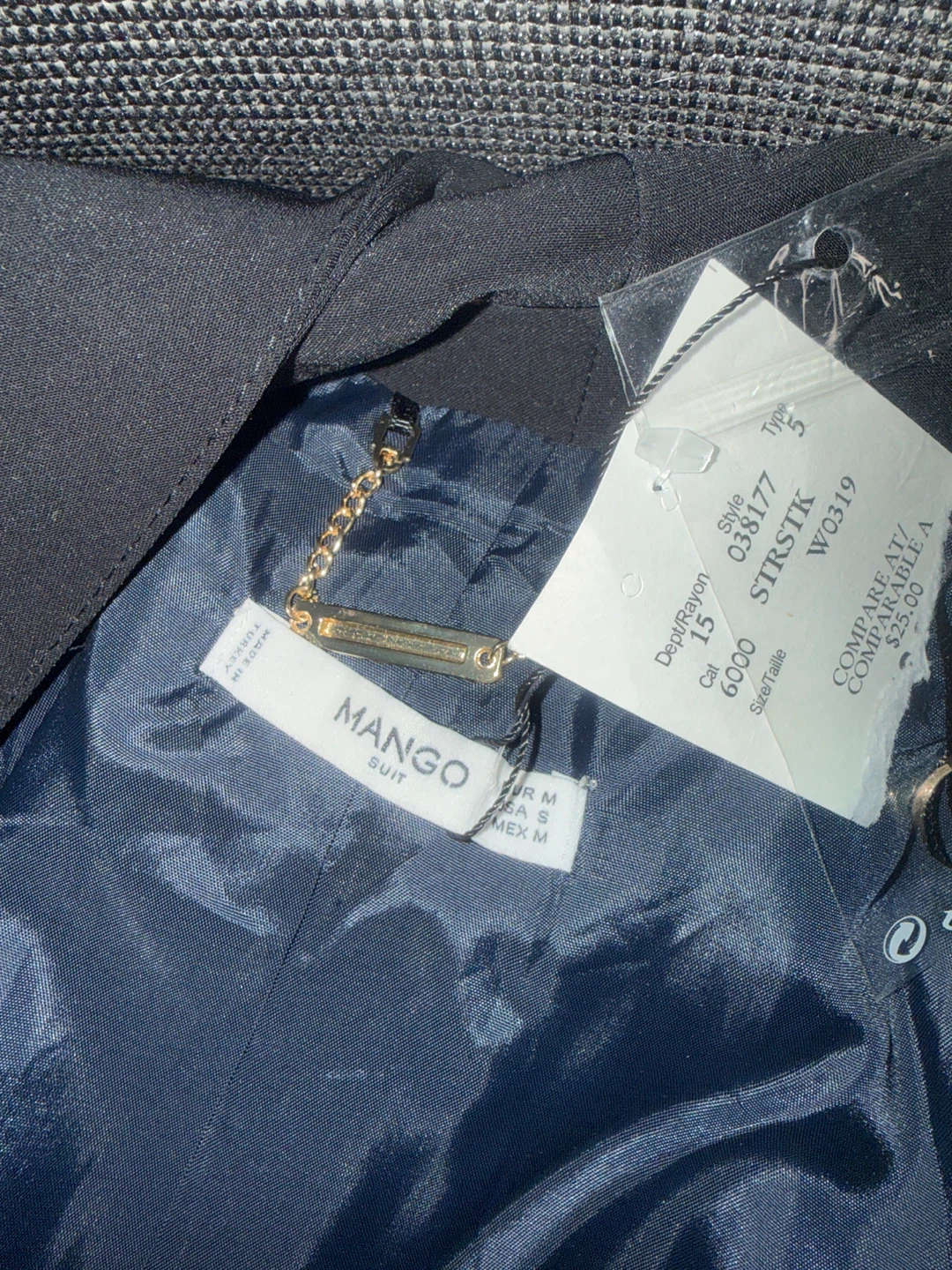 Mango Suit Black Sleeveless Vest - Size M