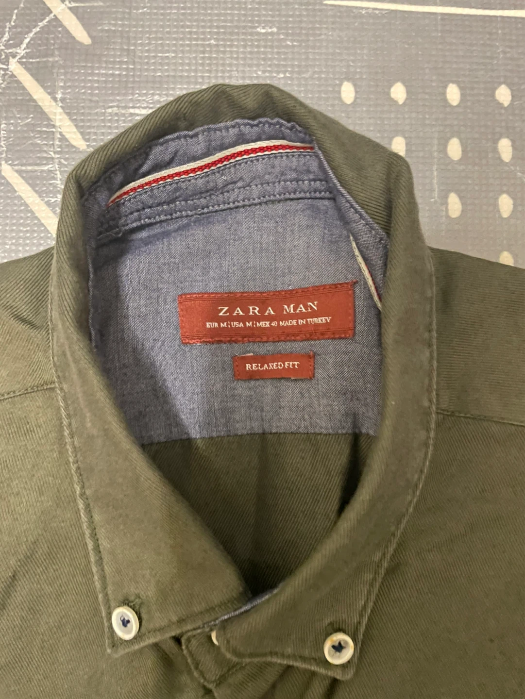 ⚽️Zara Man Relaxed Fit Button-Down Shirt