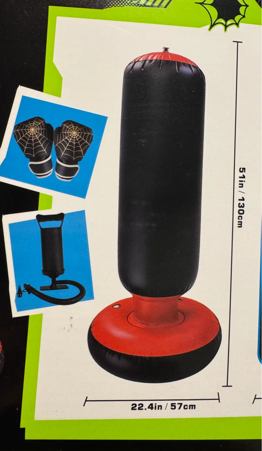 Kids Inflatable Punching Bag Sport Set with Gloves and Pump