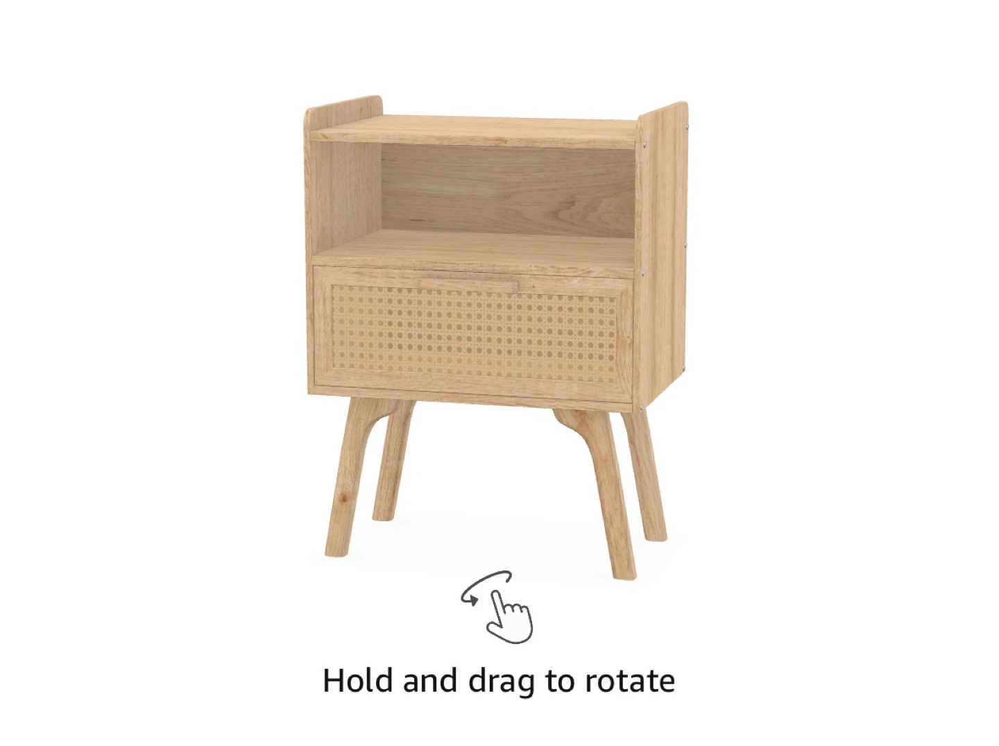 Lerliuo Boho Style Rattan Nightstand - photo 2