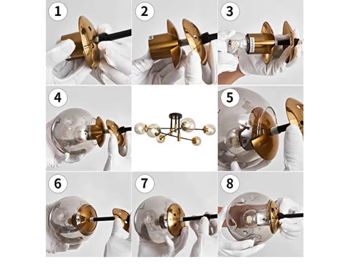 6-Light Globe Chandelier - photo 4