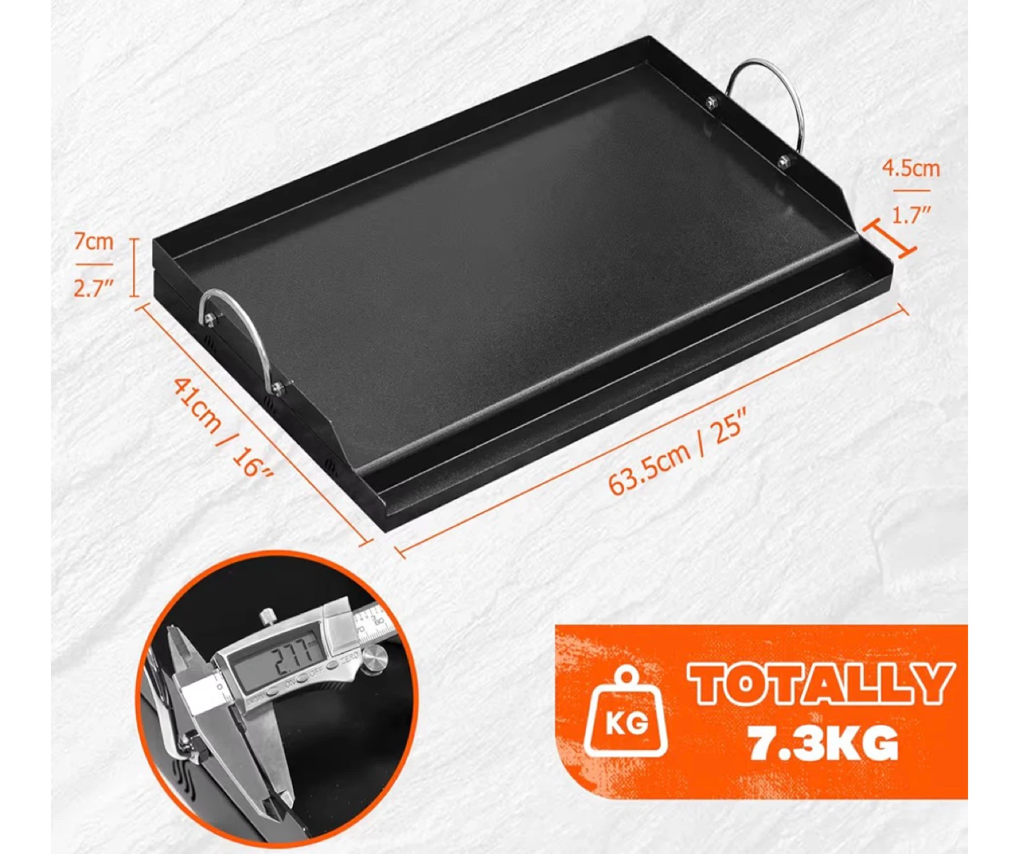 25" x 16" BBQ Griddle Pan - photo 3