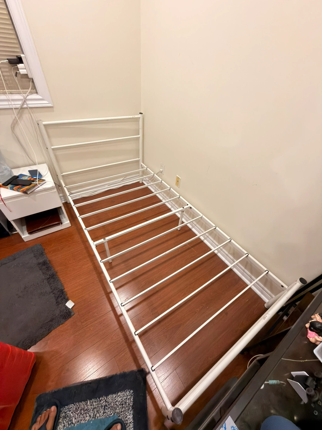 White Metal TWIN Bed Frame