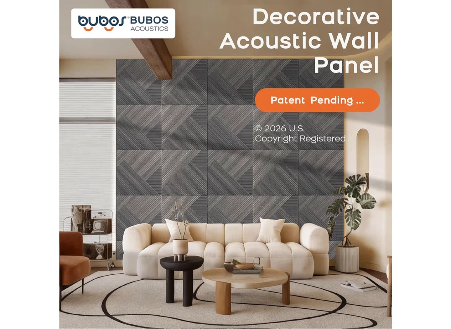 Bubos Acoustics Decorative Acoustic Wall Panels (6 Pack) - photo 2