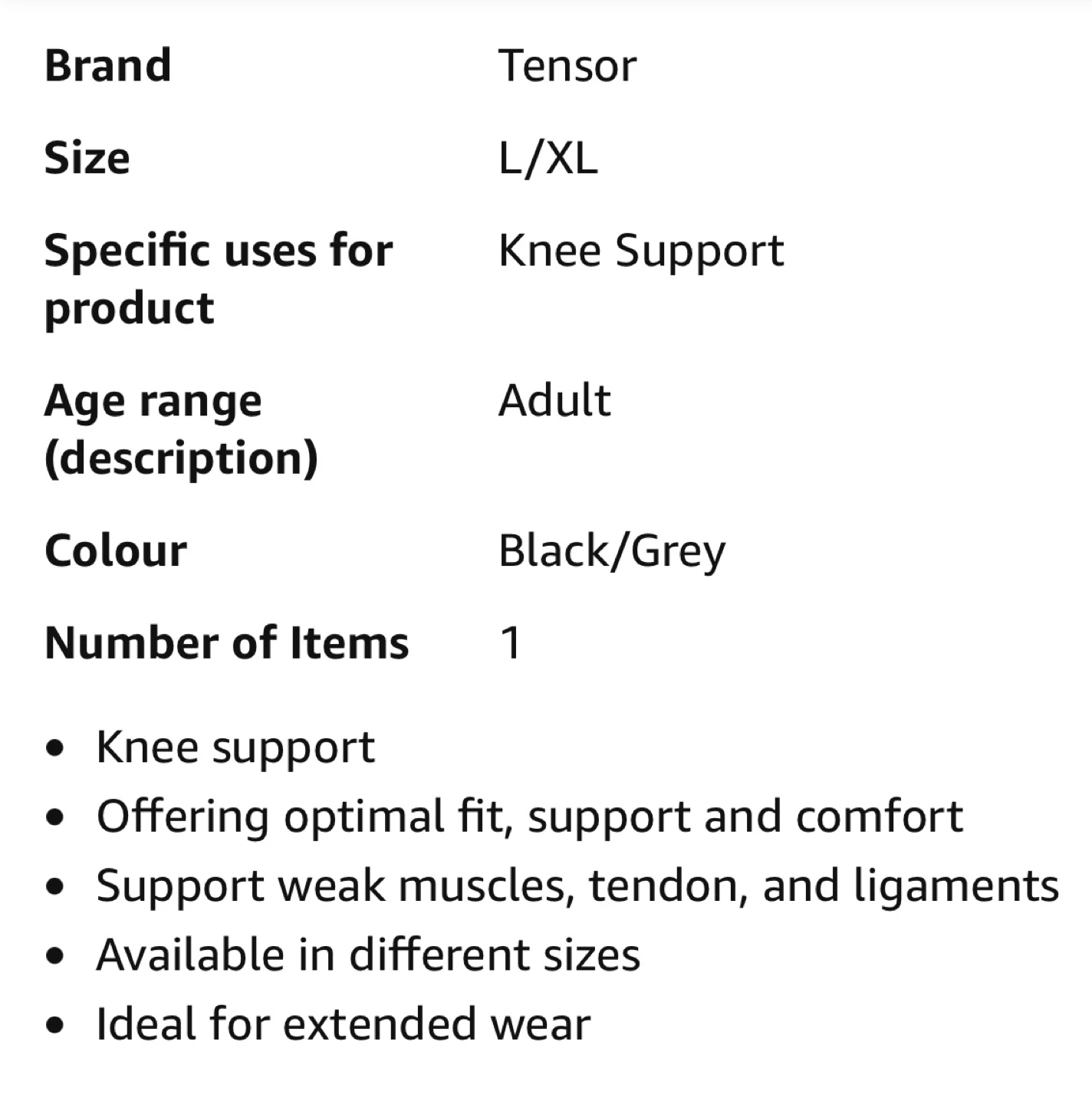 Tensor Knee Support Sleeve L/XL ⚽️ - photo 3