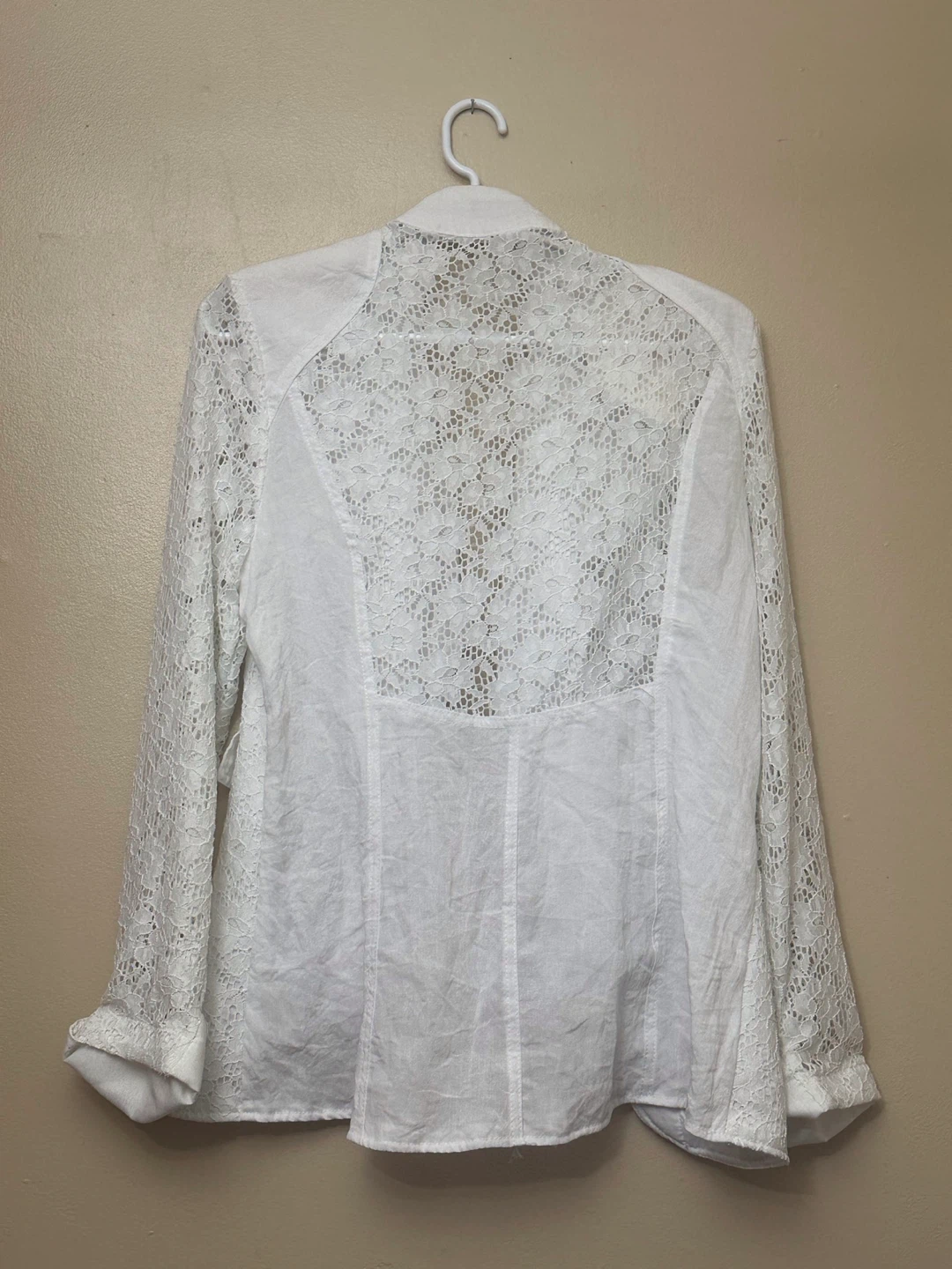 Women’s White Lace Blazer {Large} - photo 2
