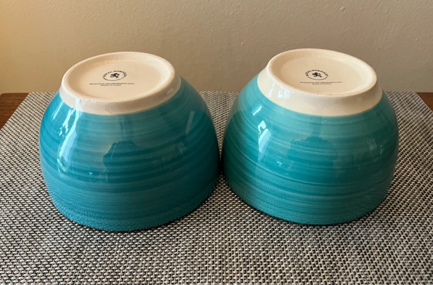 ⚽️ Set of 2 Royal Norfolk Turquoise Bowls - photo 4