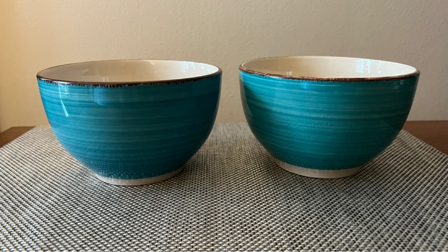 ⚽️ Set of 2 Royal Norfolk Turquoise Bowls - photo 2