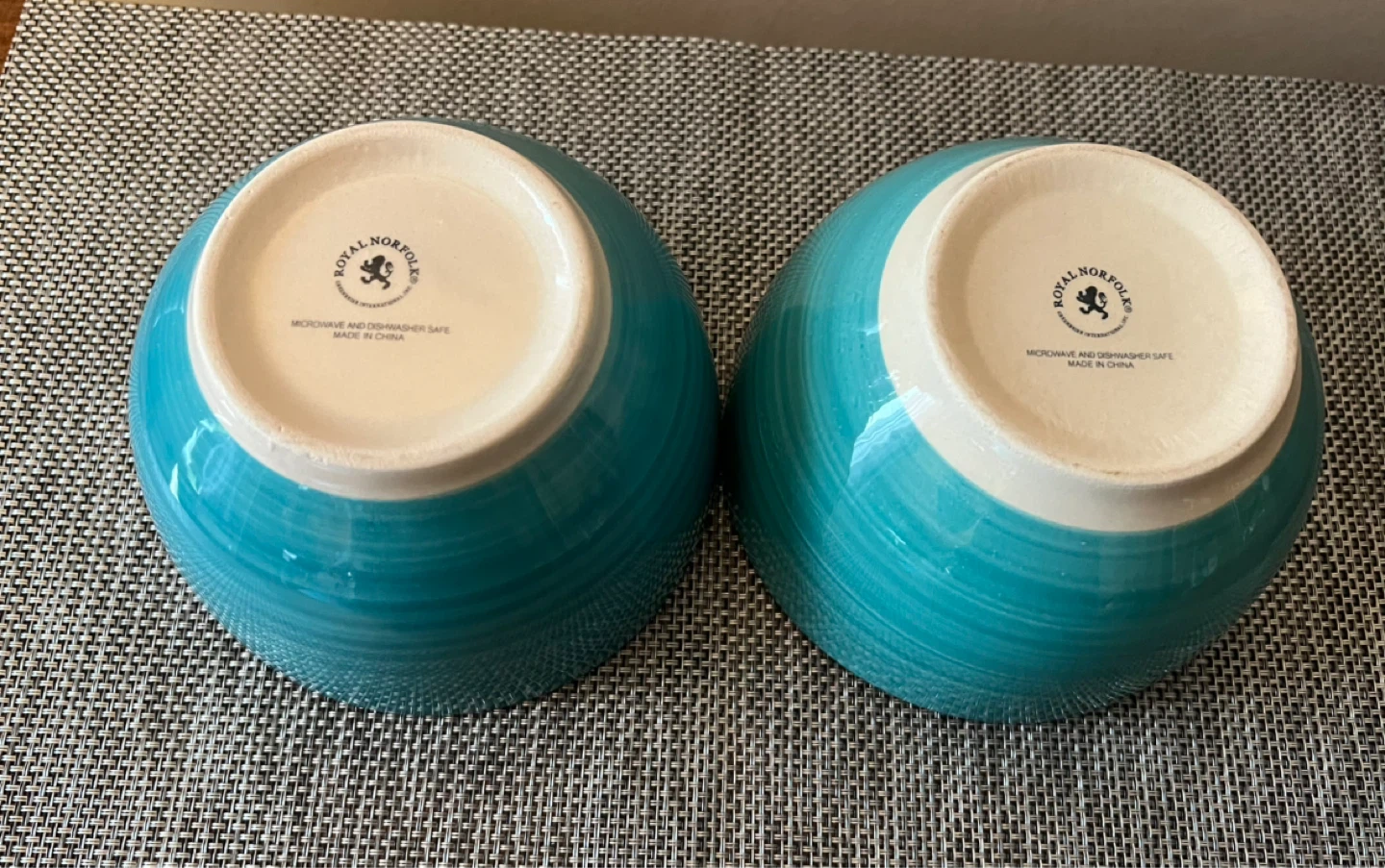 ⚽️ Set of 2 Royal Norfolk Turquoise Bowls - photo 3