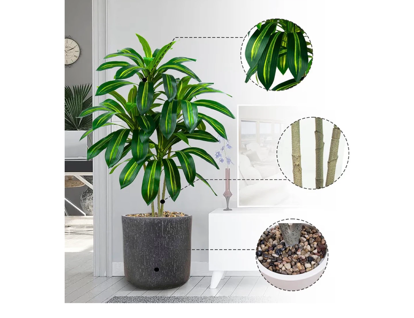 4 ft Artificial Dracaena Plant - photo 3