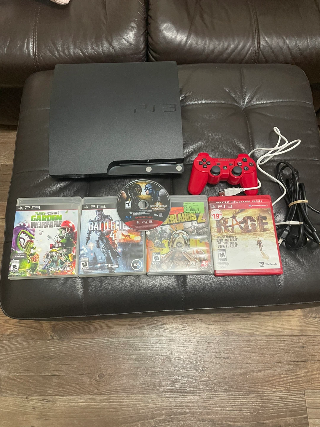 Modded PS3 Slim 120GB with Wireless Controller and 13 games