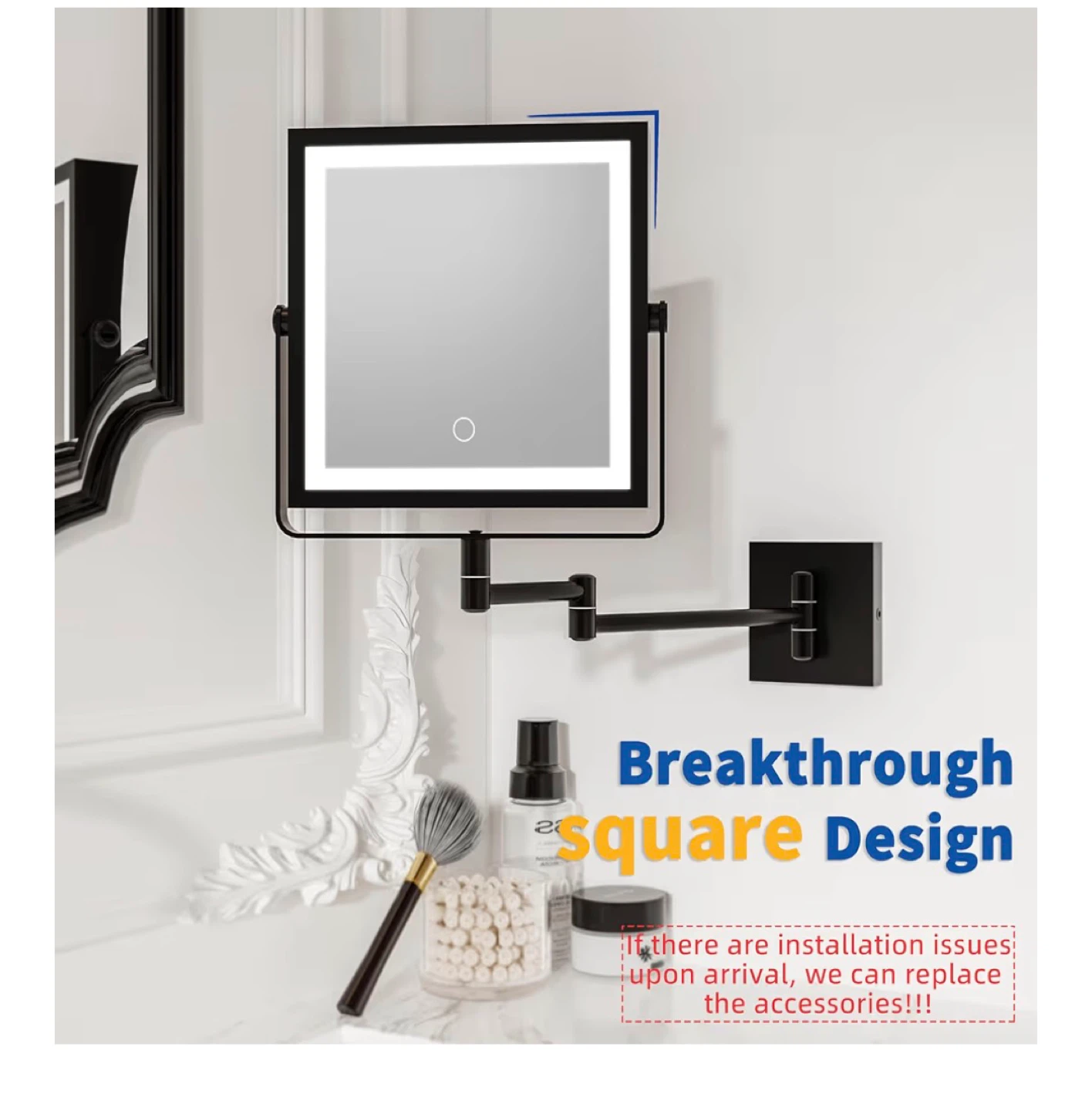 Wall Mount Lighted Makeup Mirror - photo 3
