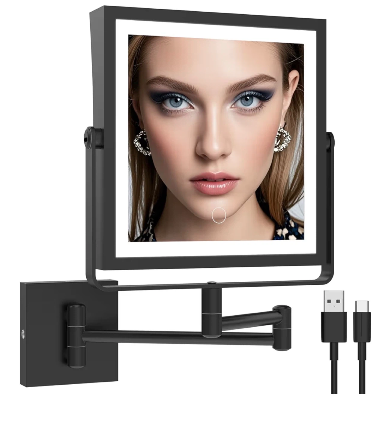 Wall Mount Lighted Makeup Mirror