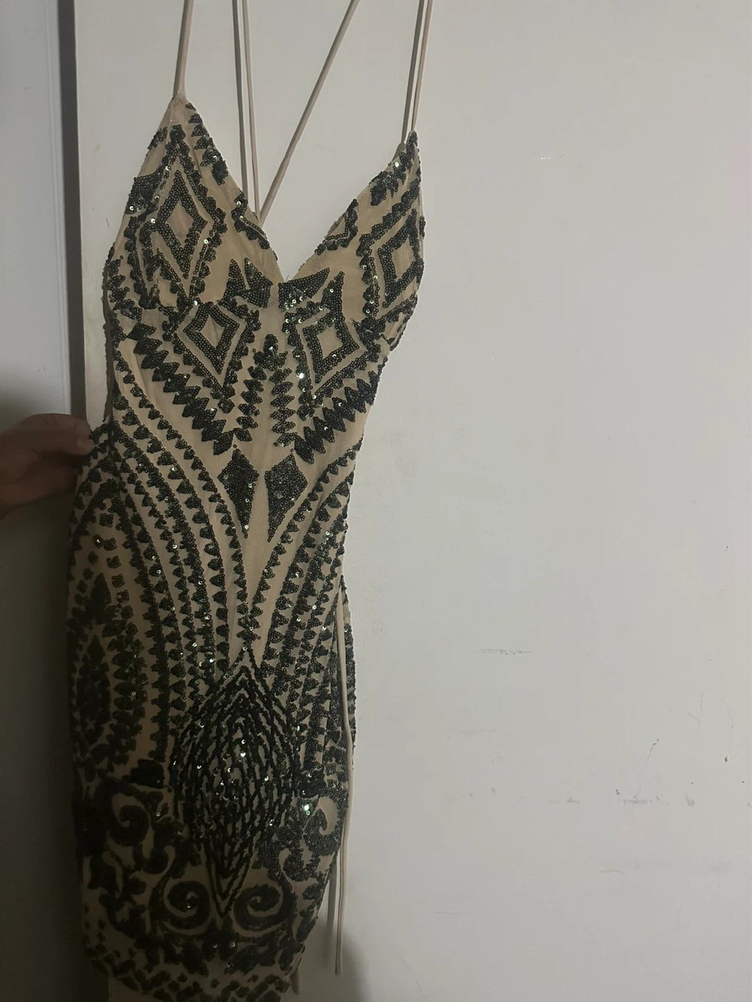 Sequin Embellished Mini Dress