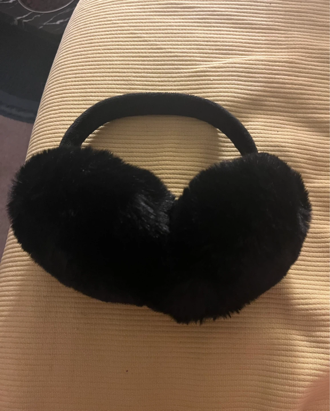 Black Faux Fur Earmuffs