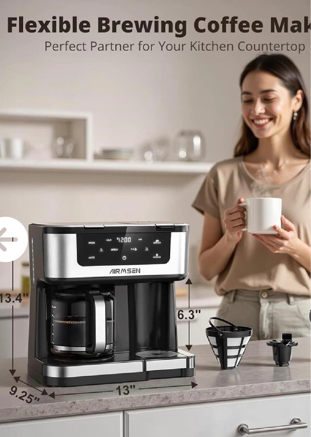 AIRMSEN Dual Brew Coffee Maker - photo 2