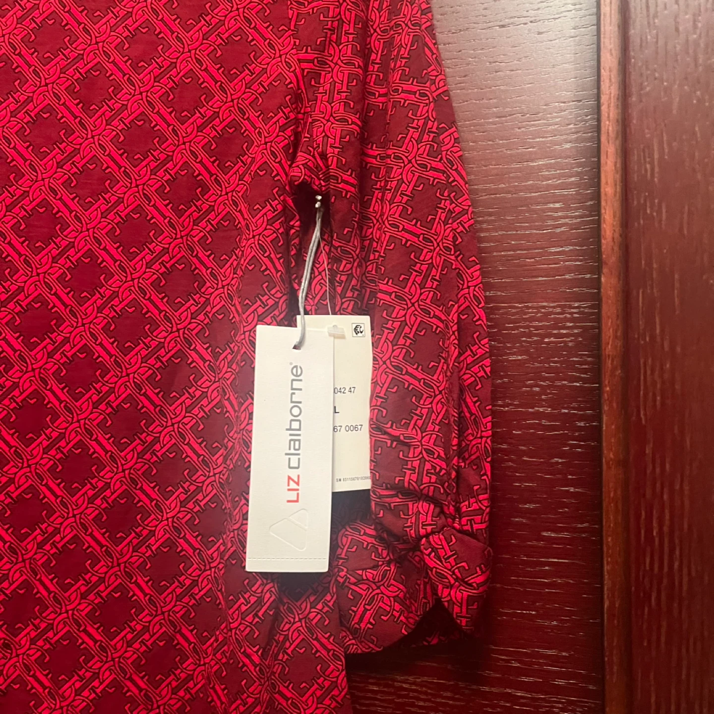 Liz Claiborne Women's Red Print Top Size S - photo 4