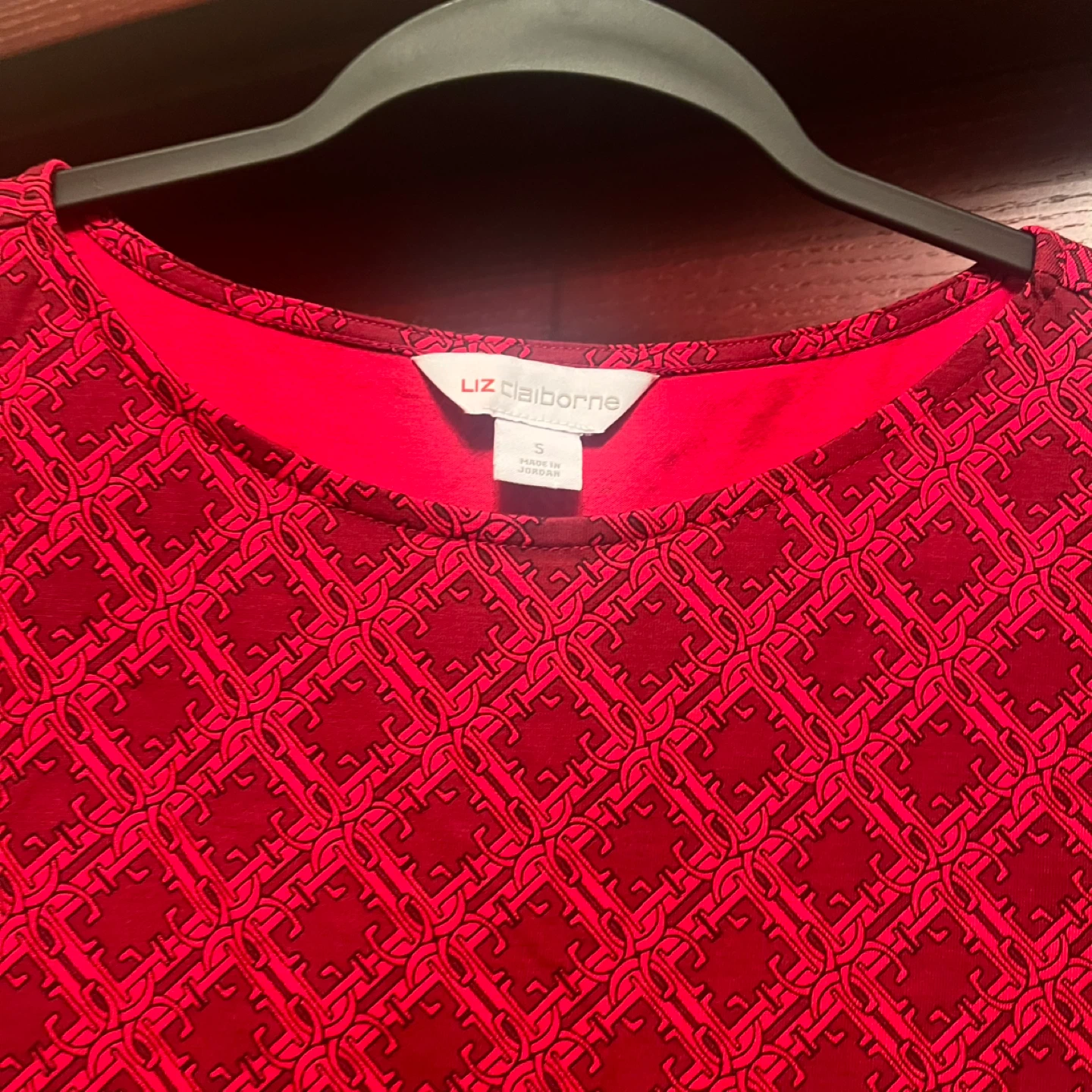 Liz Claiborne Women's Red Print Top Size S - photo 3