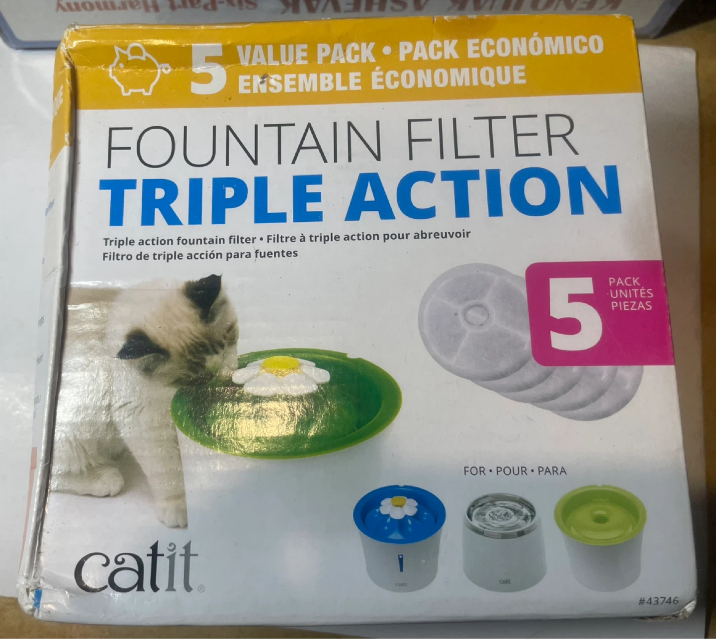 Cat Fountain Filter Triple Action Value Pack