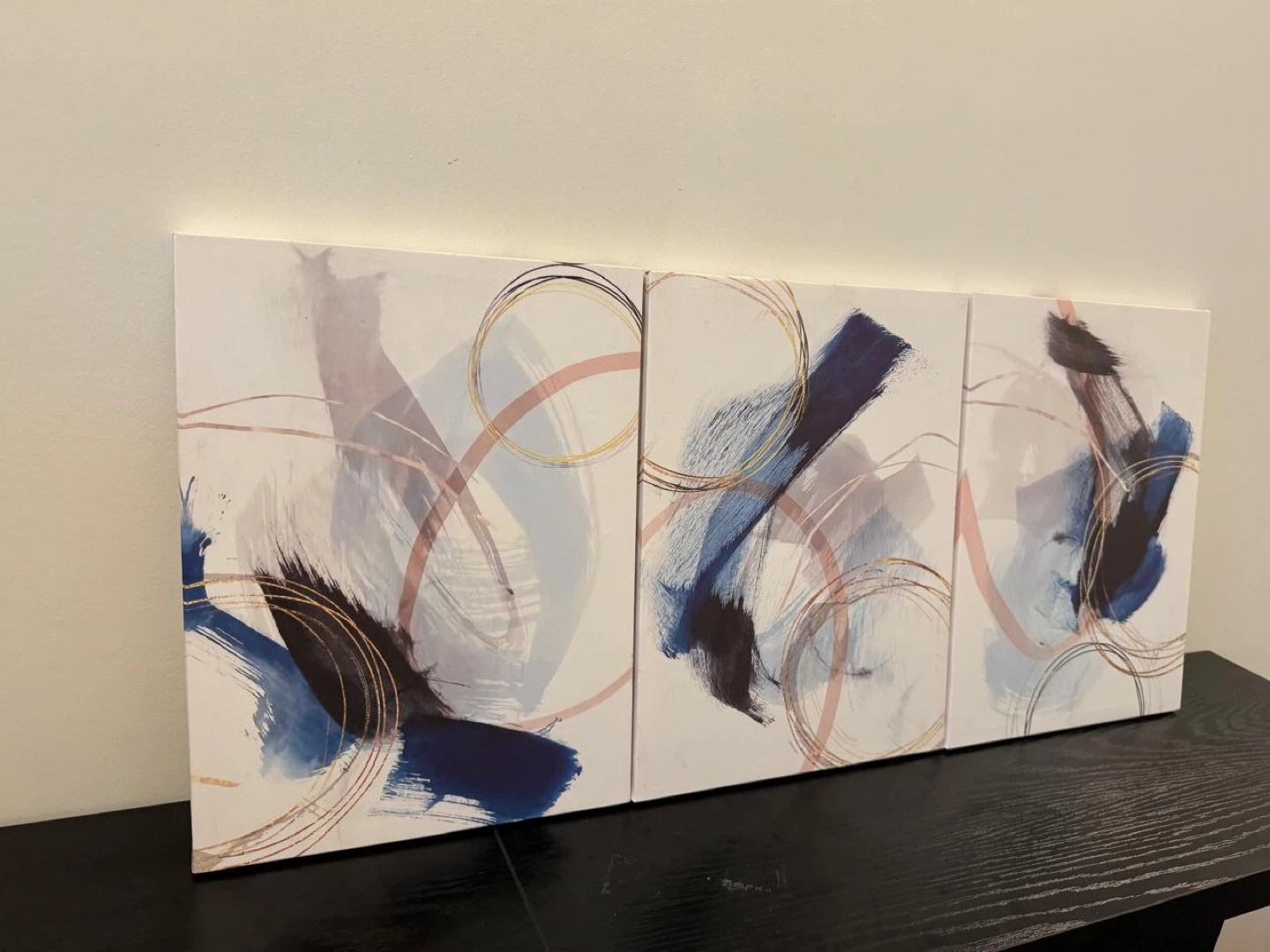 Set of 3 Abstract Wall Art Canvases