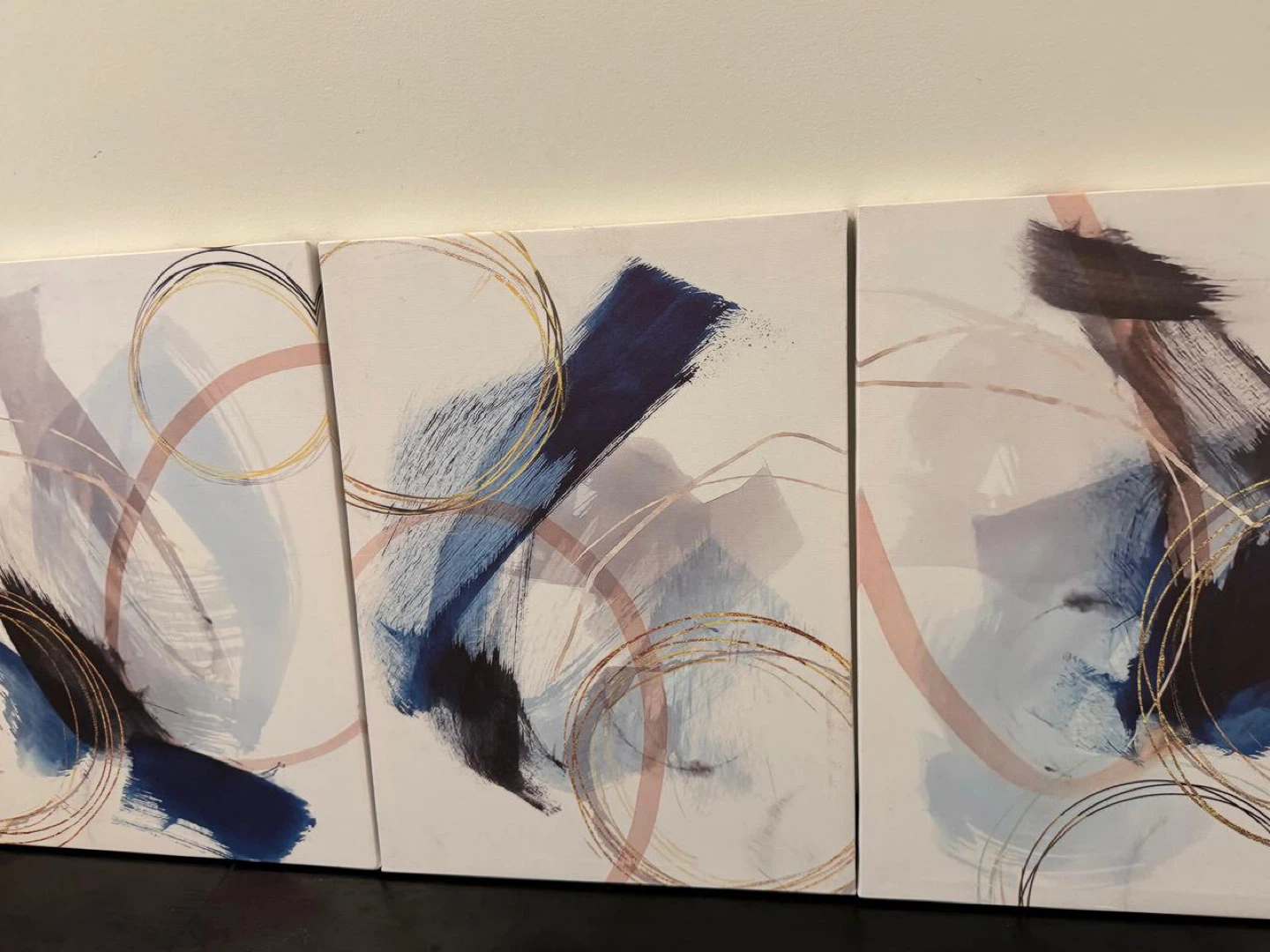 Set of 3 Abstract Wall Art Canvases - photo 2