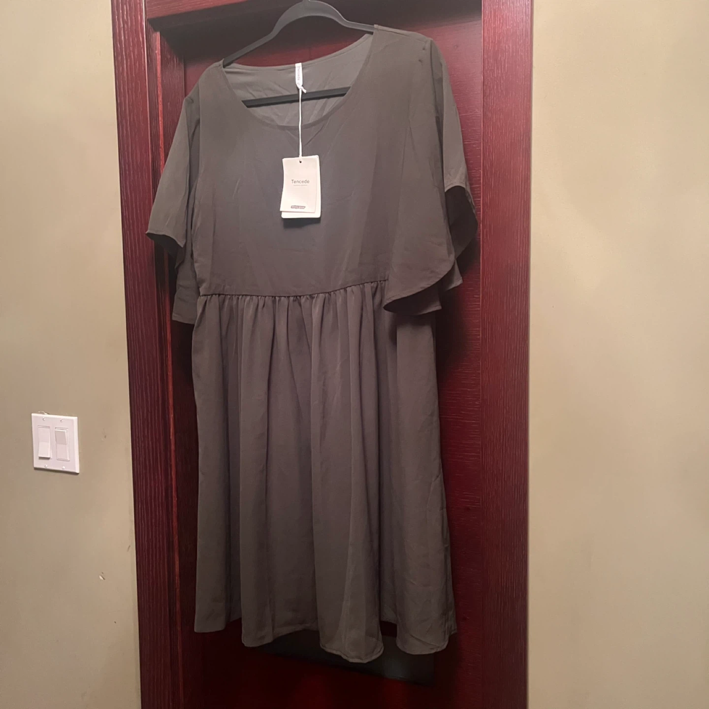 Tencede Women's Olive Green Dress - XL
