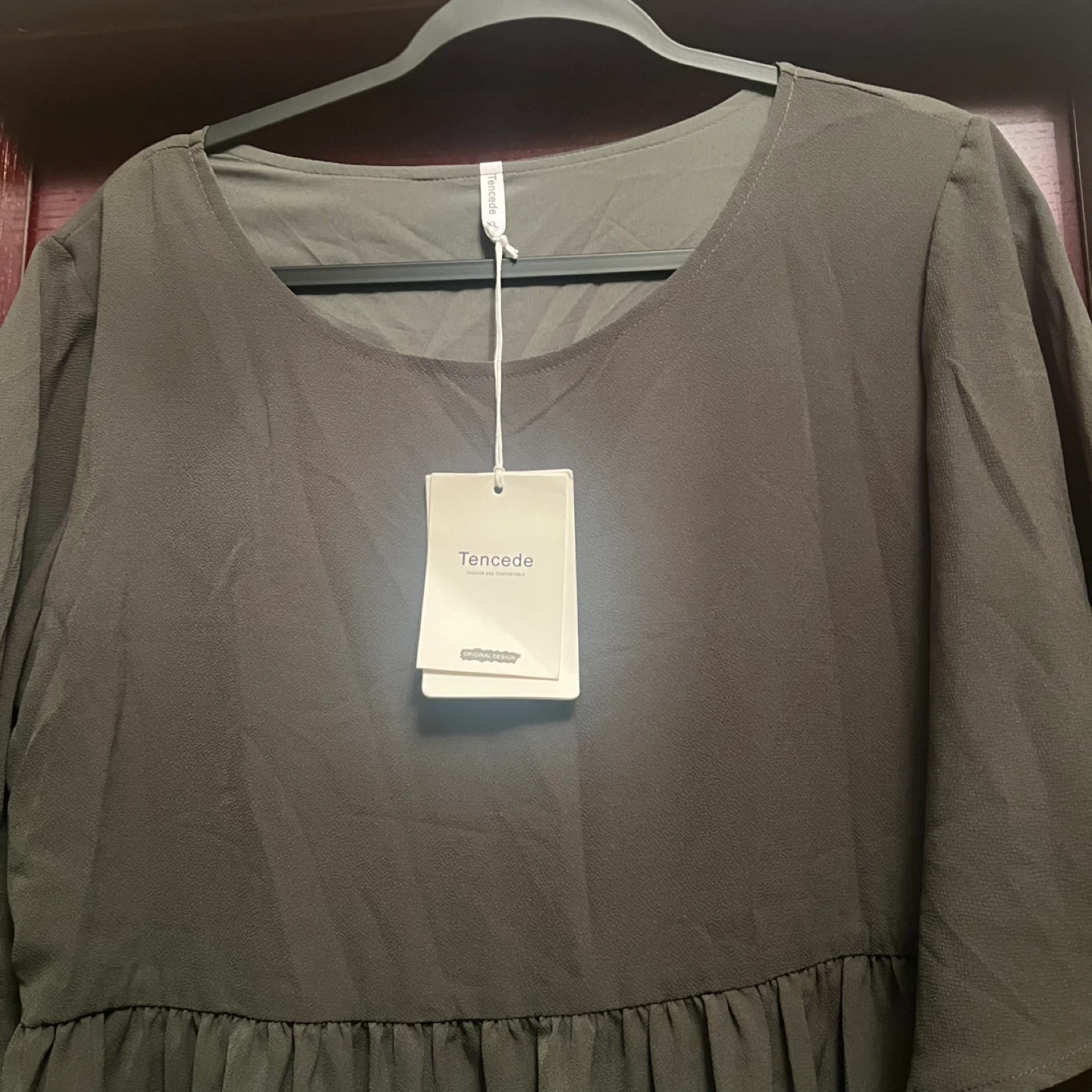 Tencede Women's Olive Green Dress - XL - photo 2
