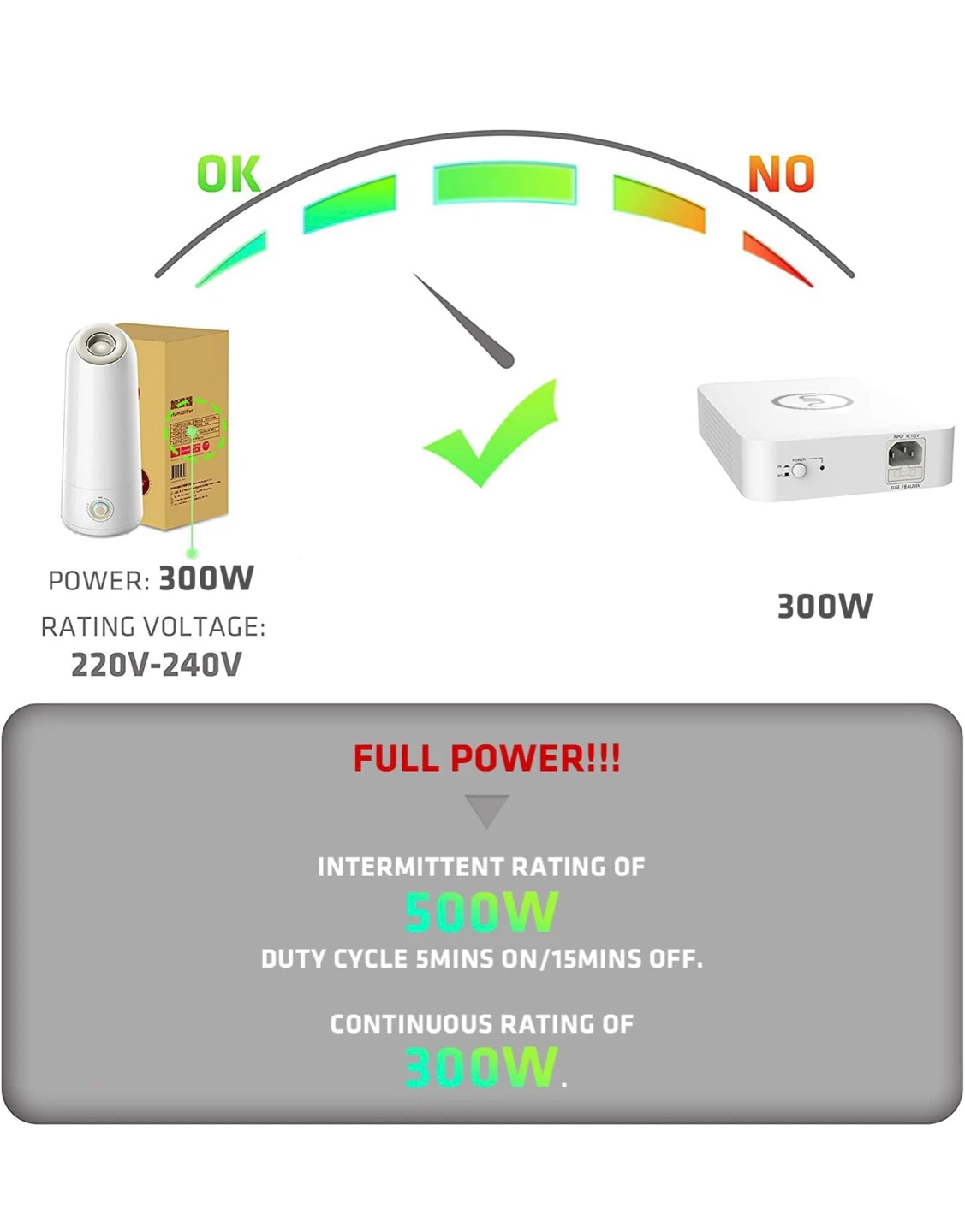 Uni-Power 300W Step Up Voltage Converter U30 - photo 3