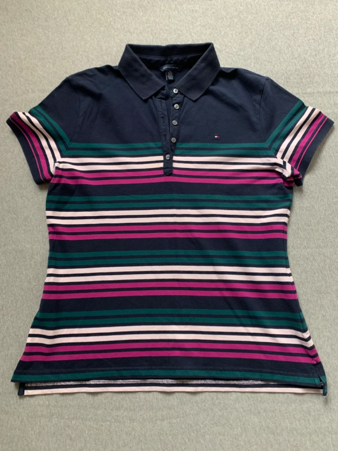Tommy Hilfiger Ladies Striped Polo Shirt - Size XL ⚽️