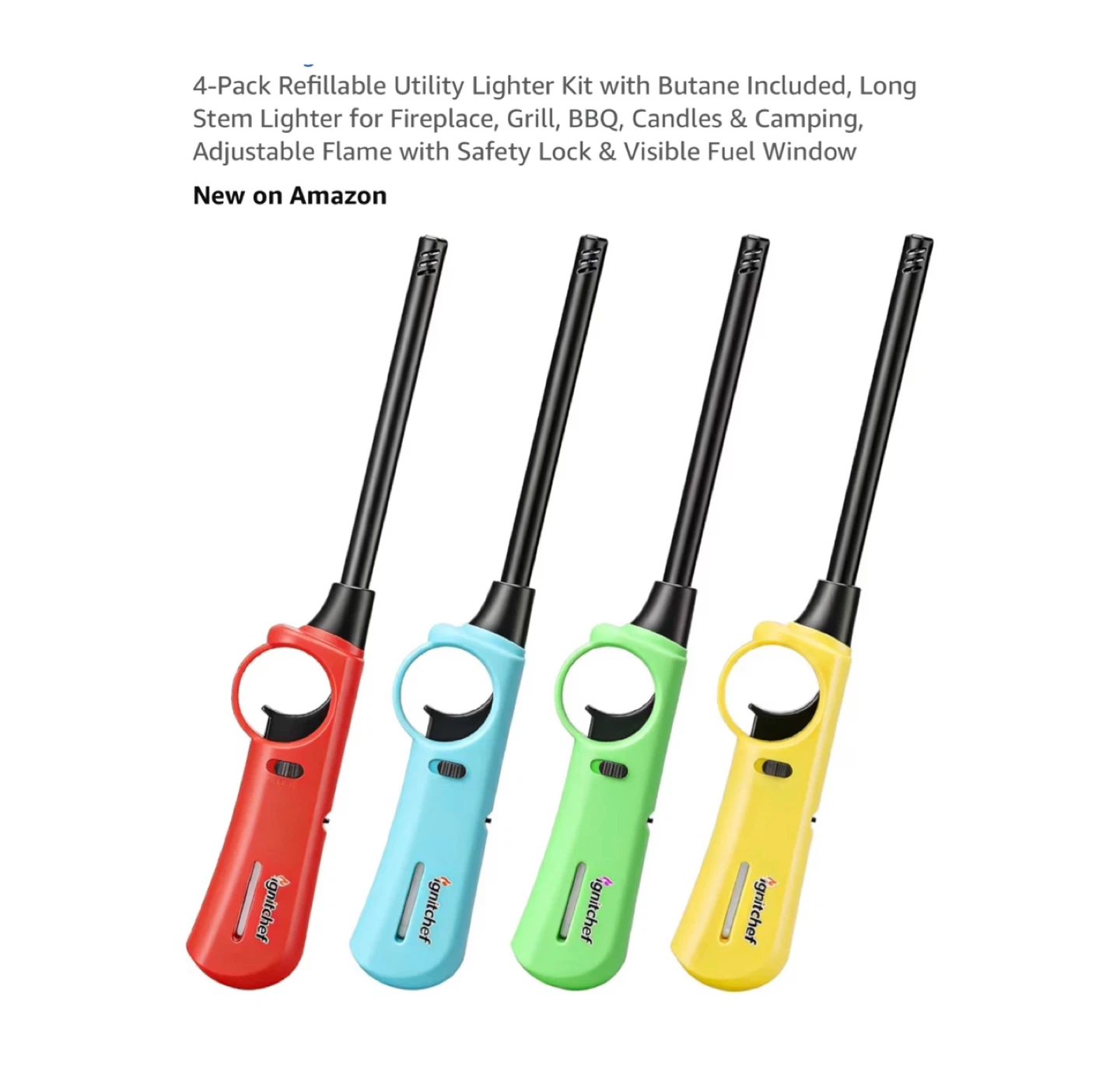 Brand new 4-Pack Refillable Utility Lighter Kit