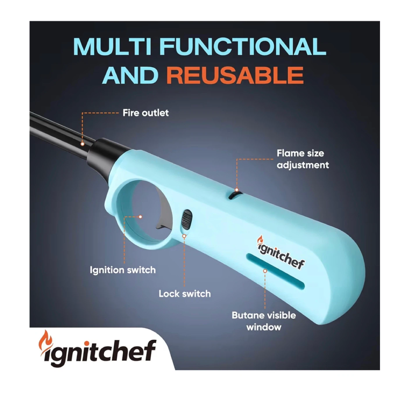 Brand new 4-Pack Refillable Utility Lighter Kit - photo 3